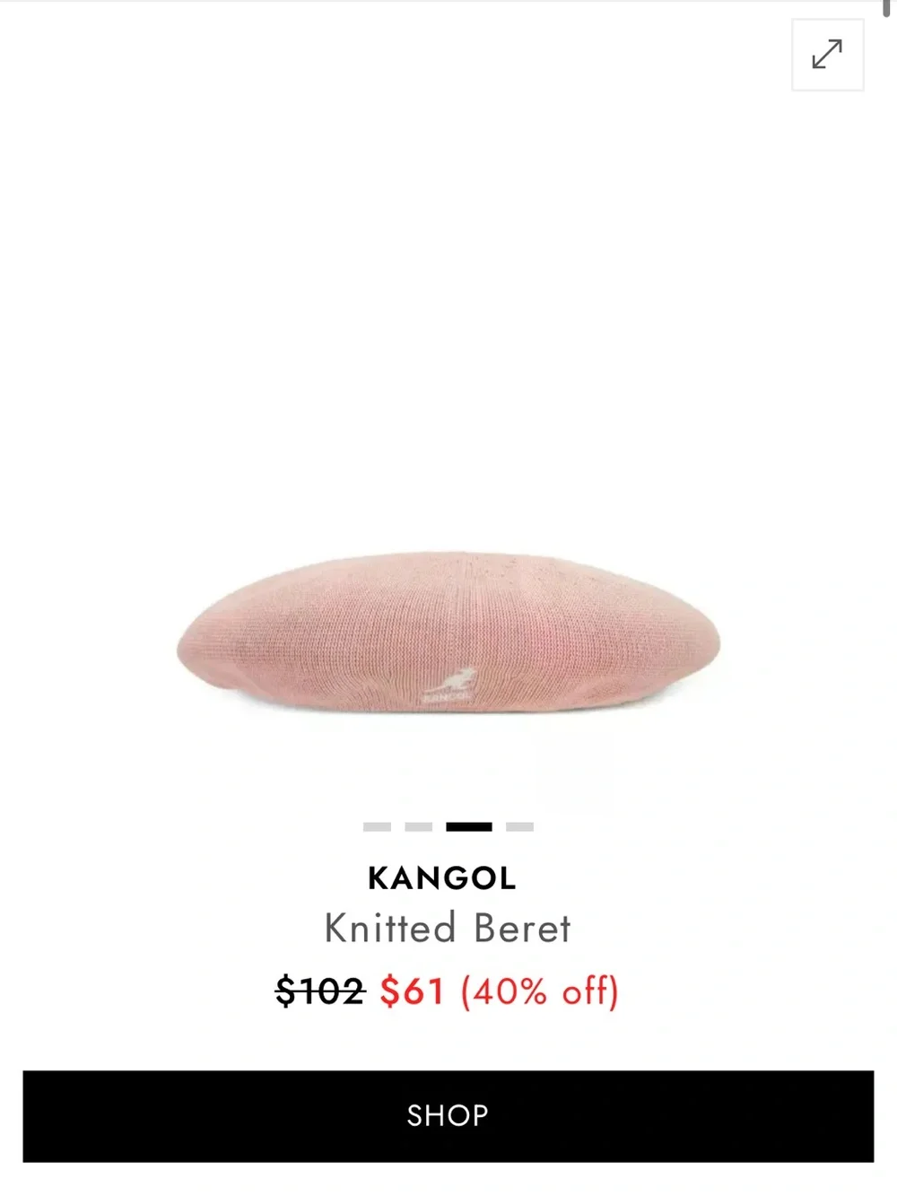 Kangol Pink Knitted Beret women’s small so cute Halloween theater old money